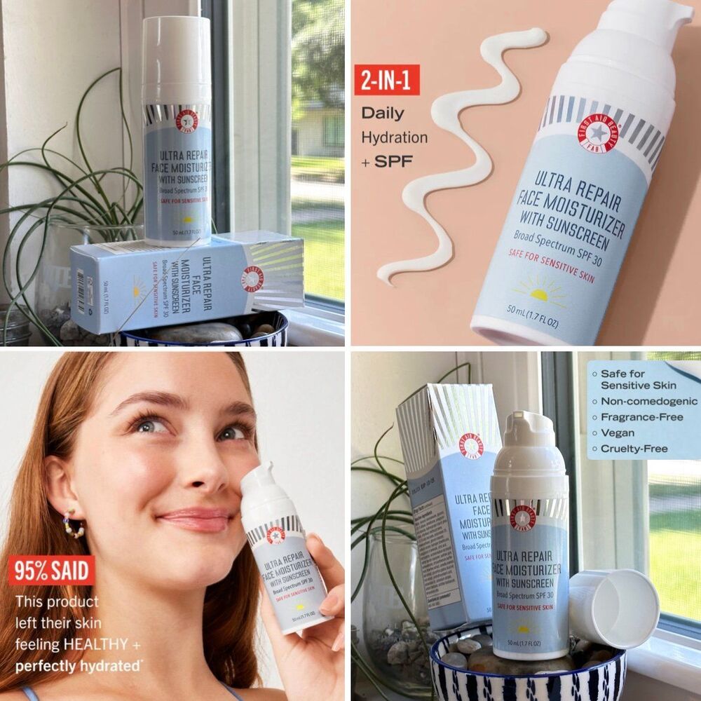 First Aid Beauty Ultra Repair Face Moisturizer + Sunscreen Broad Spectrum SPF 30